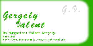 gergely valent business card